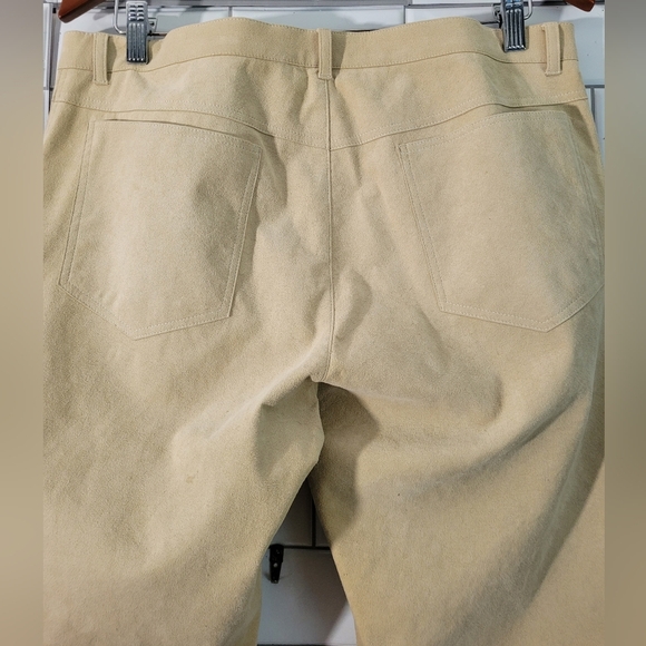 Neil Barrett Made In Italy Mens Light Tan Faux Suede Pant Flat Front Pockets Str - Picture 3 of 11
